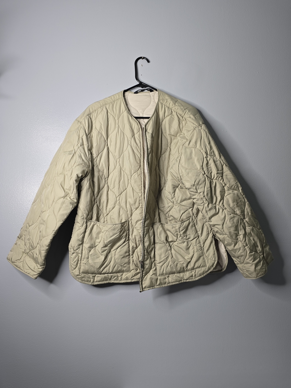 Zara Cream Water-Repellent Puffer Jacket - Picture 6 of 10